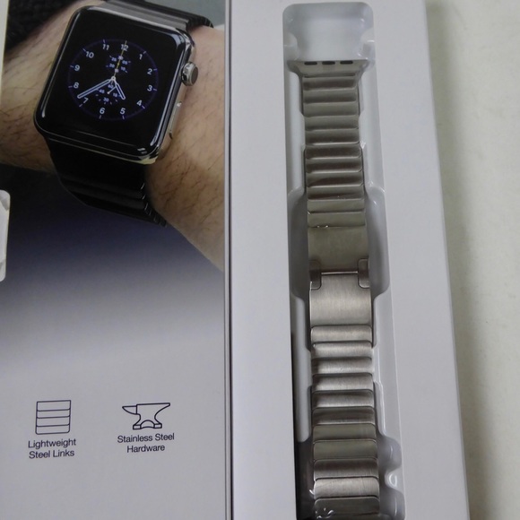 Stainless Steel Other - Stainless Steel Link Apple Watch Band Adjustable w Butterfly Closure NWT
